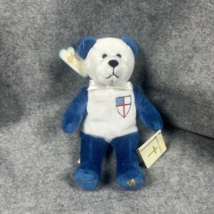 Holy Bears Episcopal Church Plush 9" Blue White Shield Embroidery